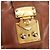 Borsa a mano Miu Miu Side Ribbon in pelle 2way Brown Gold Auth bs35815V Marrone D'oro - vista 19