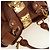 Borsa a mano Miu Miu Side Ribbon in pelle 2way Brown Gold Auth bs35815V Marrone D'oro - vista 6