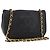 Borsa a tracolla CHANEL con catena in pelle di agnello nera e oro CC Auth 189894 Nero D'oro