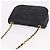 Borsa a tracolla CHANEL con catena in pelle di agnello nera e oro CC Auth 189894 Nero D'oro - vista 14