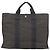 Hermès Borsa HERMES Her LineMM in tela Grigio Argento Auth 189610 Marrone - vista 13