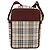 Borsa a Spalla BURBERRY Nova Check in Tela Beige Gold Auth 190290A D'oro - vista 2