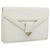 Clutch SAINT LAURENT in pelle bianca e oro Auth 188300 Bianco D'oro