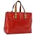 LOUIS VUITTON Monogram Vernis Reade PM Hand Bag Red Rouge M91088 LV Auth BA13792 Rosso