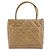 CHANEL Matelasse Reprint Tote Bag Lackleder Beige CC Auth 189771M - Ansicht 2
