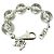 Bracciale Dolce & Gabbana con perle trasparenti e acciaio Argento