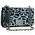 Borsa a Spalla con Catena PRADA in Pelle di Vitello Light Blue Silver Auth 189257V Argento Blu chiaro