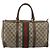 Bolsa de mão GUCCI GG Supreme Web Sherry Line PVC Bege Ouro Auth 187823 Dourado - vista 13