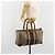 Bolsa de mão GUCCI GG Supreme Web Sherry Line PVC Bege Ouro Auth 187823 Dourado - vista 22