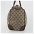 Bolsa de mão GUCCI GG Supreme Web Sherry Line PVC Bege Ouro Auth 187823 Dourado - vista 3
