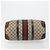 Bolsa de mão GUCCI GG Supreme Web Sherry Line PVC Bege Ouro Auth 187823 Dourado - vista 5
