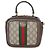 Borsa a mano mini Ophidia in tela GG Supreme Ebony e beige con tracolla Web Gucci Marrone - vista 8