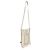 Tote plana Chanel White Quilted Calfskin Small Chain Beige - vista 4