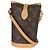 Pochette Fold Me in tela Monogram Louis Vuitton Marrone - vista 2