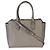 Prada Argilla Saffiano Soft Calfskin Small Top Handle Tote Marrone - vista 2