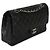 Timeless Borsa Chanel Black Quilted Lambskin Medium Classic Double Flap Nero - vista 4