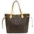 Borsa Tote Louis Vuitton Neverfull MM Monogram Marrone - vista 3