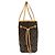 Borsa Tote Louis Vuitton Neverfull MM Monogram Marrone - vista 5