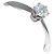 Tiffany & Co. Solitaire Diamond Knife Edge Band Ring