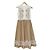 Autre Marque Abito con ricamo e inserto docking Bianco Beige
