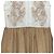 Autre Marque Abito con ricamo e inserto docking Bianco Beige - vista 3