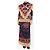 Paco Rabanne Set in maglia 3 pezzi blu navy e rosso, top, gonna e cappuccio - taglia S - vista 3