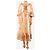 Zimmermann Midikleid aus Leinen mit neutralem und braunem Blumenmuster - Größe UK 8 - Ansicht 3