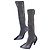 Saint Laurent Botas Altas de Strass Negro