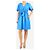 Marella Blue ribber Kleid - Größe UK 10 Blau - Ansicht 3