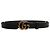 Gucci Schmaler Marmont Gürtel aus schwarzem Leder