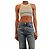 Céline Crop top in maglia a coste atletica a righe crema e blu navy - taglia S