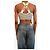 Céline Crop top in maglia a coste atletica a righe crema e blu navy - taglia S - vista 2