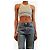 Céline Crop top in maglia a coste atletica a righe crema e blu navy - taglia S - vista 3