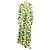 Melissa Odabash Robe com estampa de folhas e cinto verde - tamanho L