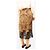 Camilla Falda de seda marrón con estampado de leopardo y ribete de encaje - talla L - vista 3