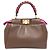 Borsa Fendi Peekaboo Mini 2-Way Marrone Rosa - vista 2