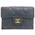 Cartera tríptico Matelassé Coco Mark de Chanel Negro Púrpura Metálico
