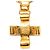 Chanel Vintage Coco Mark Motiv Kreuz Halskette Golden - Ansicht 2