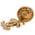 Orecchini Swing rotondi con logo Coco Mark Chanel D'oro - vista 3
