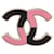 Timeless Spilla Chanel Coco Mark Bicolore Nero Rosa D'oro