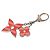Portachiavi Monogram Flower di Louis Vuitton Argento Rosa Rosso - vista 2