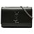 Borsa a tracolla Saint Laurent Kate Small YSL Logo Chain Nero Argento
