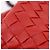 Borsa a Spalla Bottega Veneta Intrecciato Rosso - vista 11