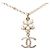Collana Chanel Coco Mark Motif Fiore Nero Bianco D'oro