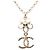 Collana Chanel Coco Mark Motif Fiore Nero Bianco D'oro - vista 2