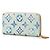 Louis Vuitton Monogram Tile Zippy Geldbörse Weiß Blau - Ansicht 2