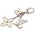 Louis Vuitton Bijou Sac Fleur de Epi Accessorio Portachiavi Argento Bianco