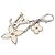 Louis Vuitton Bijou Sac Fleur de Epi Accessorio Portachiavi Argento Bianco - vista 2