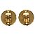 Orecchini tondi vintage Chanel Coco Mark Golden - Ansicht 2