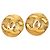 Timeless Orecchini a clip rotondi Chanel Vintage Coco Mark D'oro